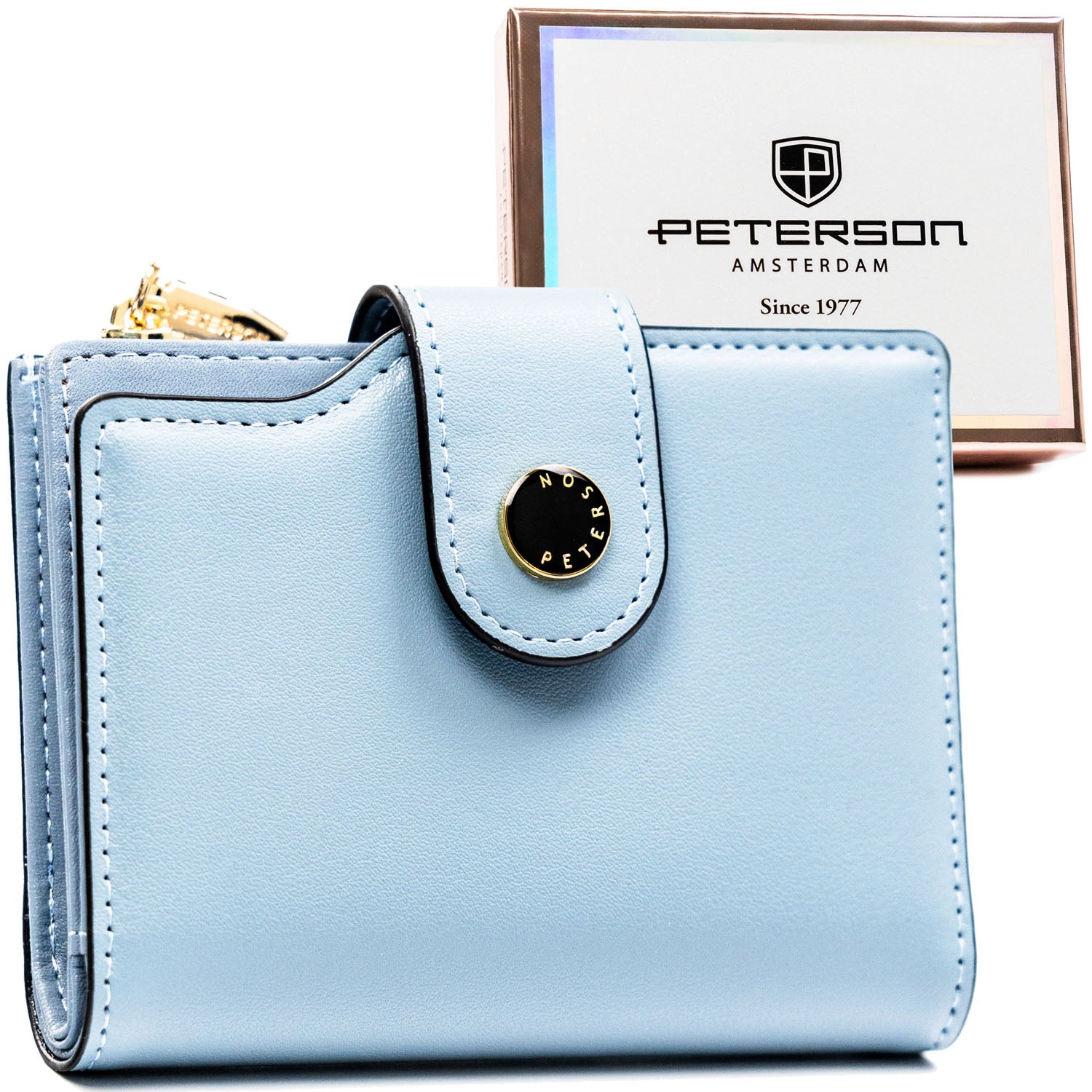 Vidēja lieluma sieviešu maks Peterson, zils.