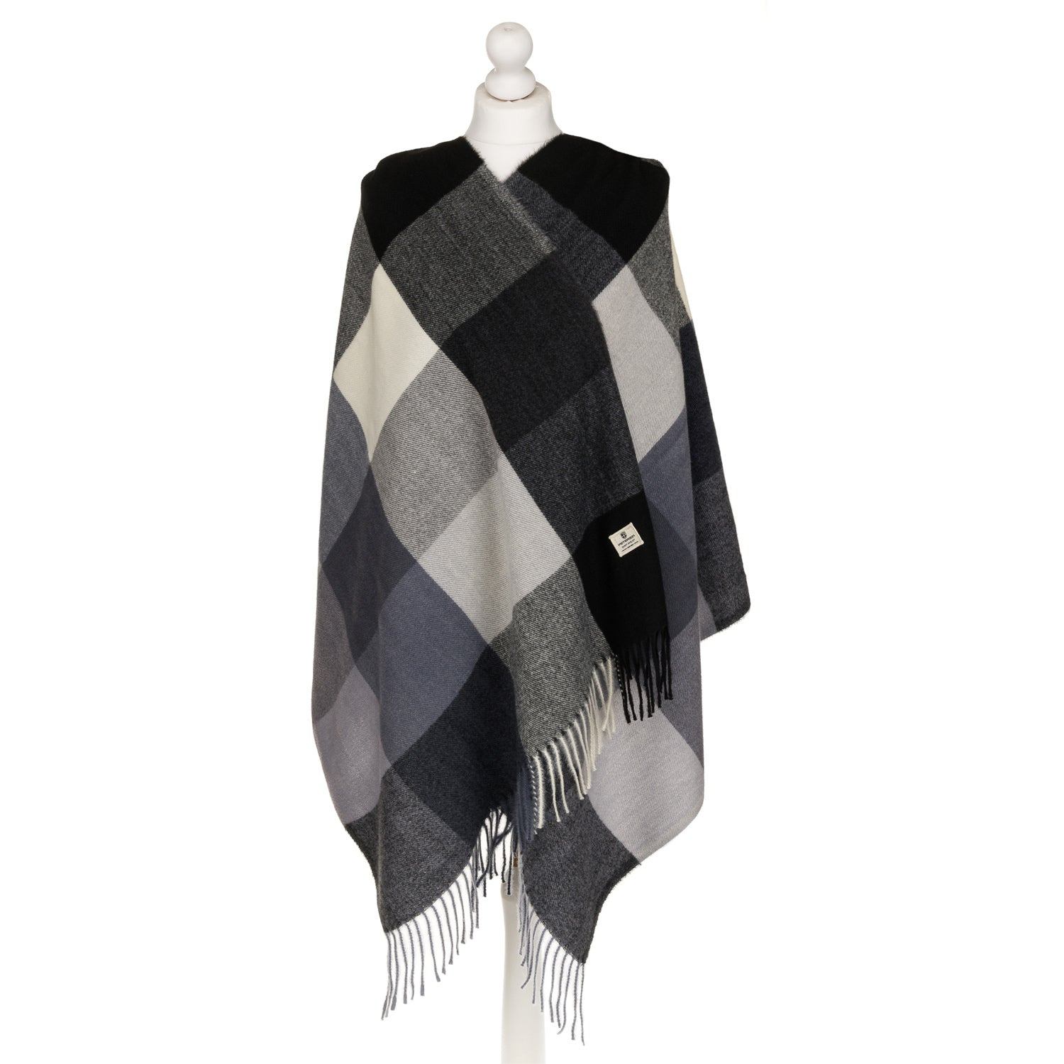 Sieviešu šalle Peterson, pelēkmelna K309