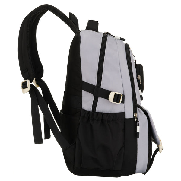 Vidēja izmēra unisex mugursoma Peterson, pelēkmelna