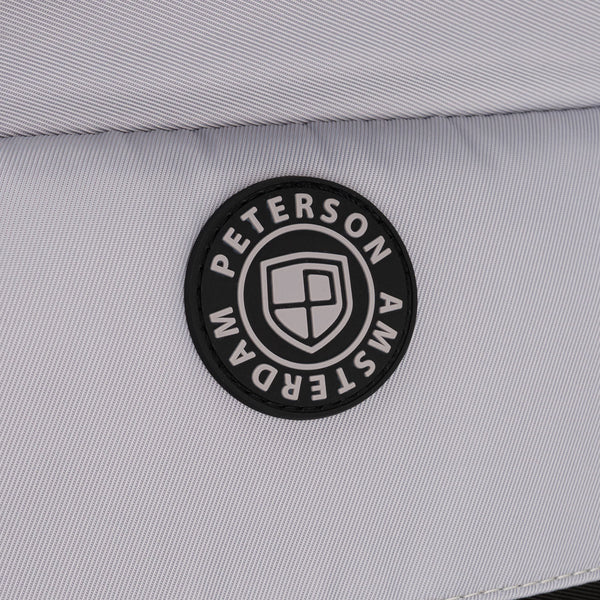 Vidēja izmēra unisex mugursoma Peterson, pelēkmelna