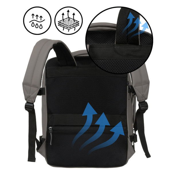 Liela unisex mugursoma Peterson, pelēka