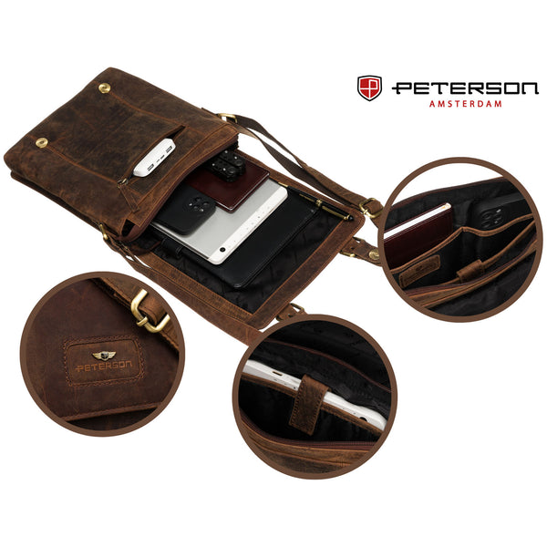Vīriešu soma Peterson, brūna R308