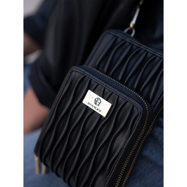 Rovicky rokassoma, organiskā āda, melna R0174