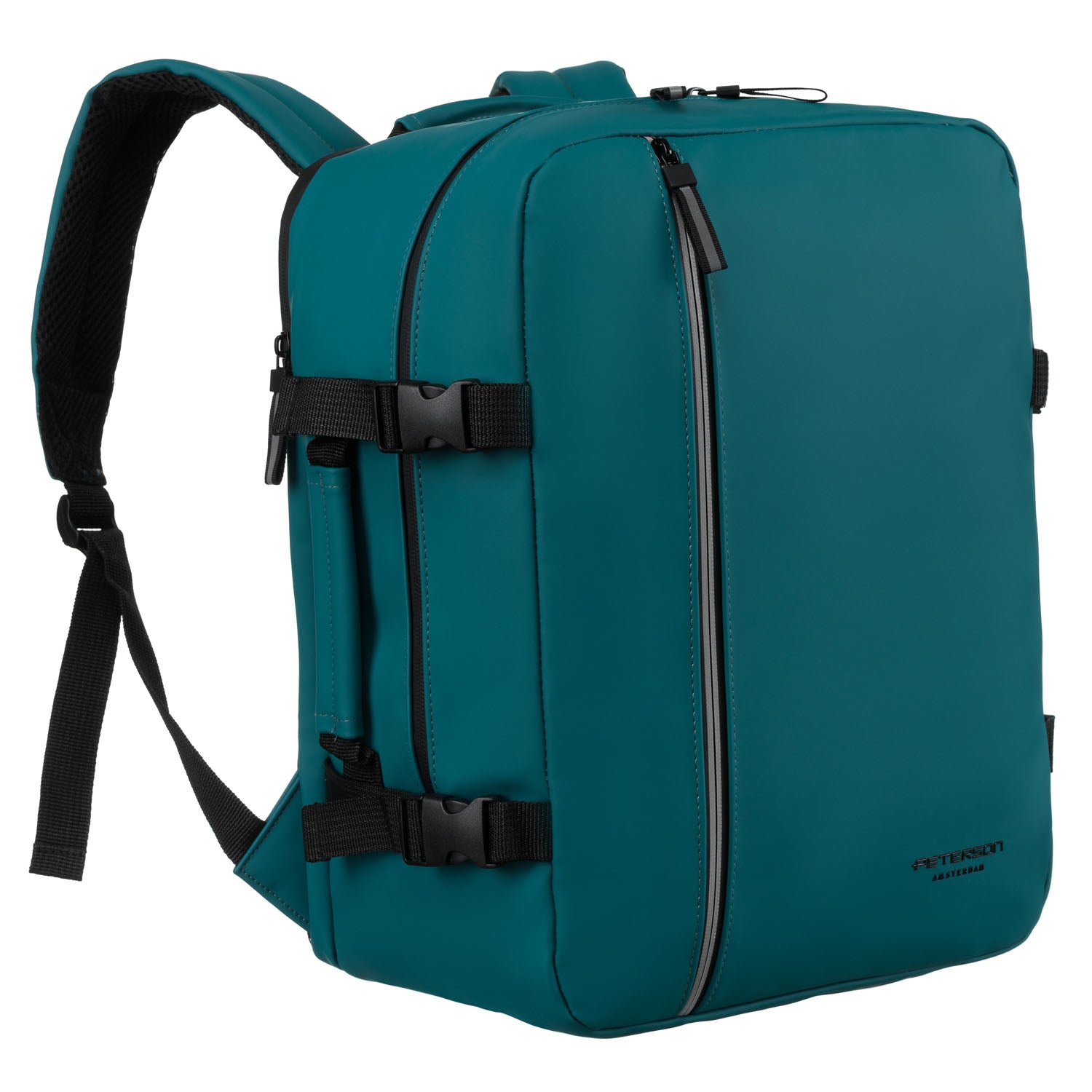 Vidēja izmēra unisex mugursoma Peterson, tirkīza krāsā