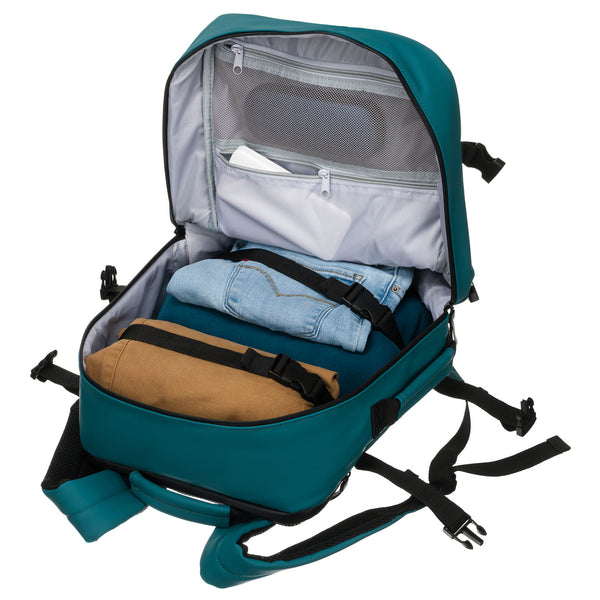 Vidēja izmēra unisex mugursoma Peterson, tirkīza krāsā