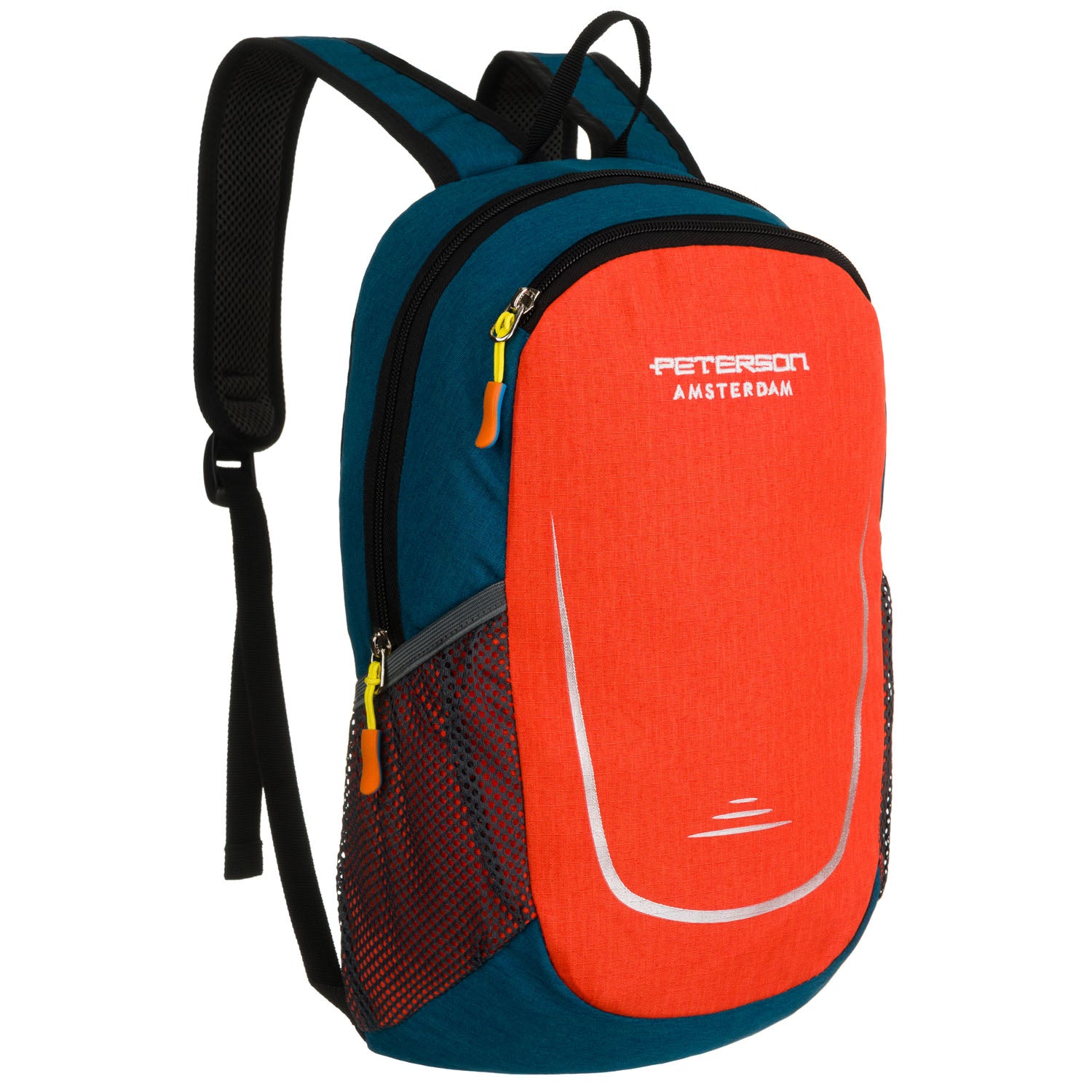 Unisex mugursoma Peterson, tumši zili oranža K1