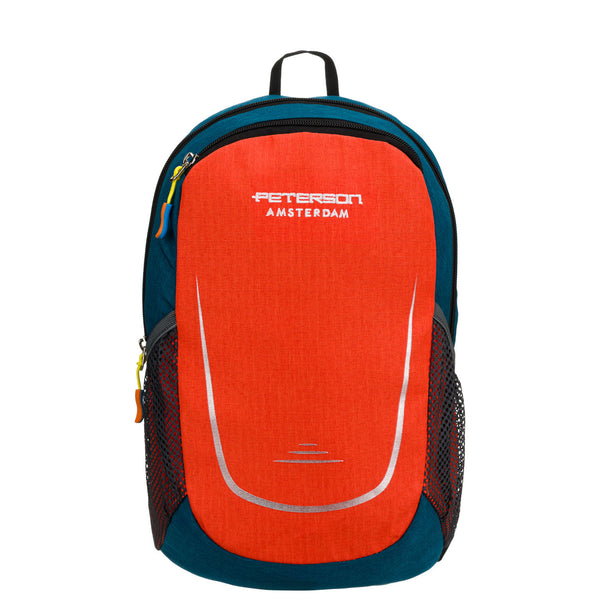 Unisex mugursoma Peterson, tumši zili oranža K1