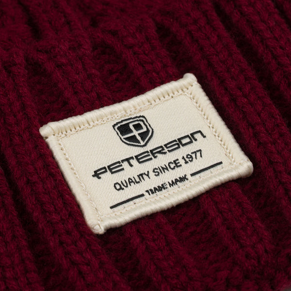 Cepure, cimdi un šalle sievietēm Peterson, bordo krāsā S12