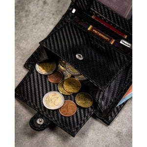 Peterson dovanų rinkinys: juoda vyriška piniginė ir diržas su automatine sagtimi