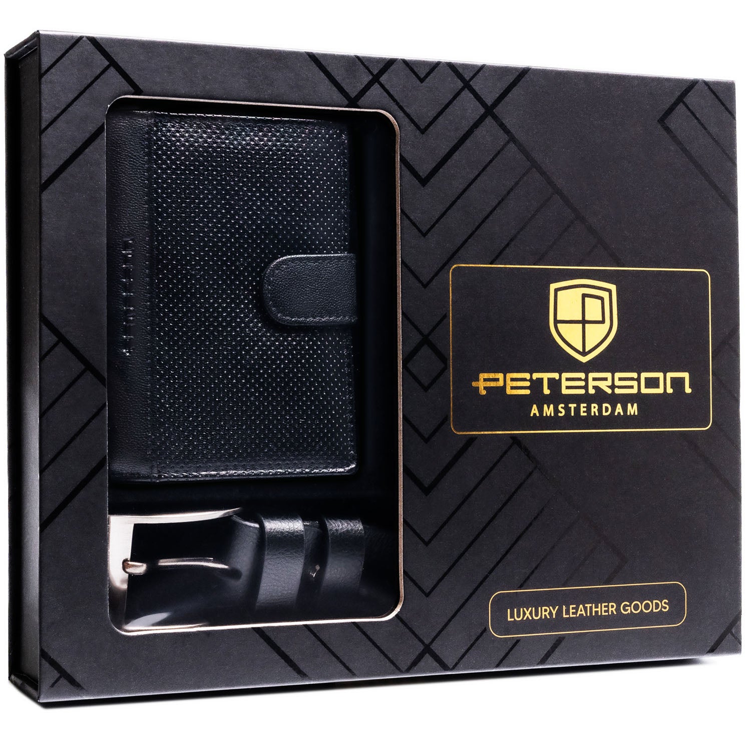 Dovanų rinkinys vyrams: piniginė su diržu Peterson N4L-DOT