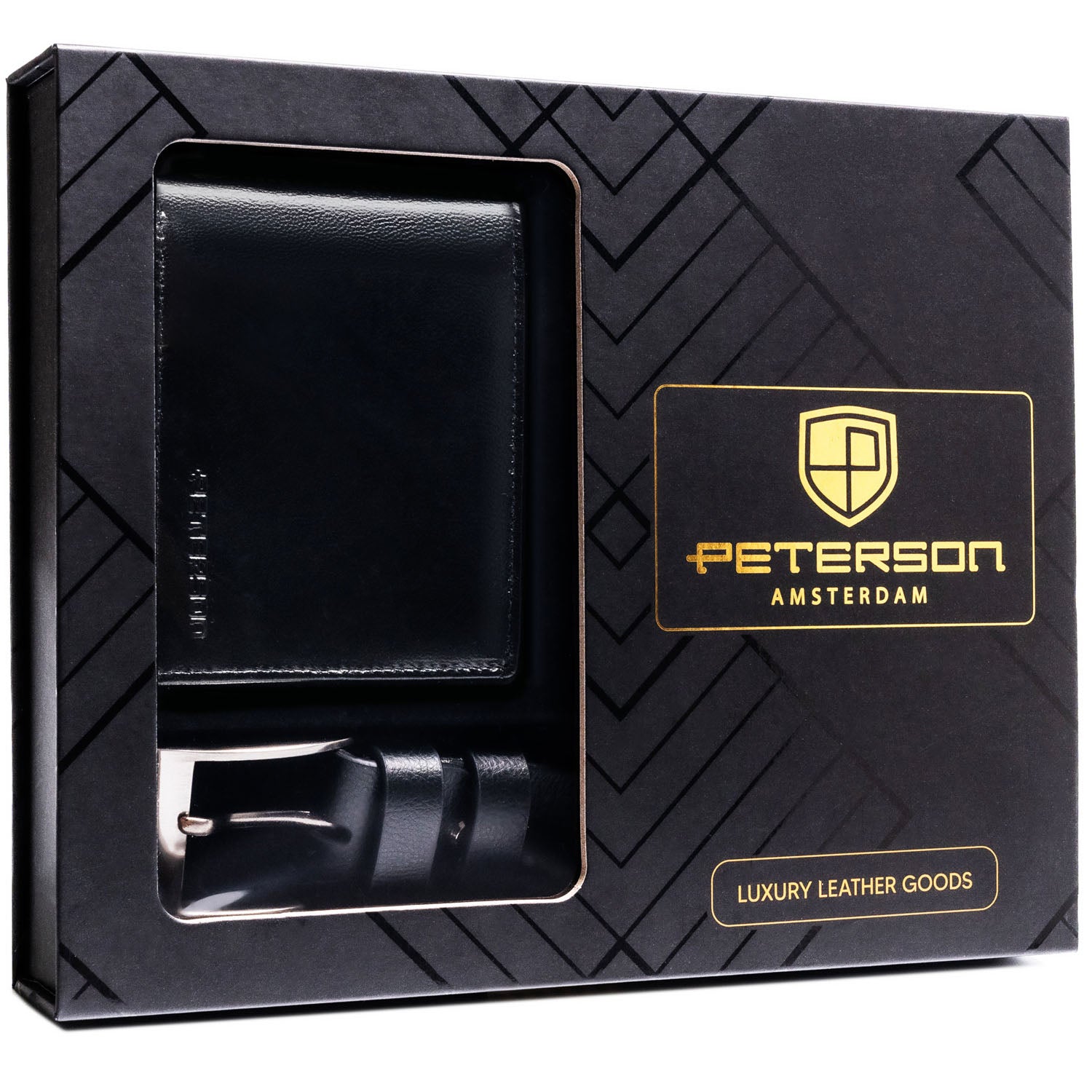 Dovanų rinkinys vyrams: piniginė su diržu Peterson N992