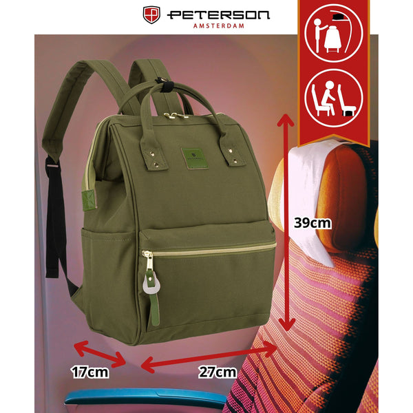 Sieviešu mugursoma Peterson, zaļa K52