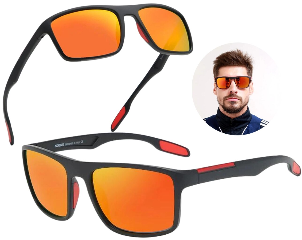 Polarizētas vīriešu saulesbrilles V3 melnas
