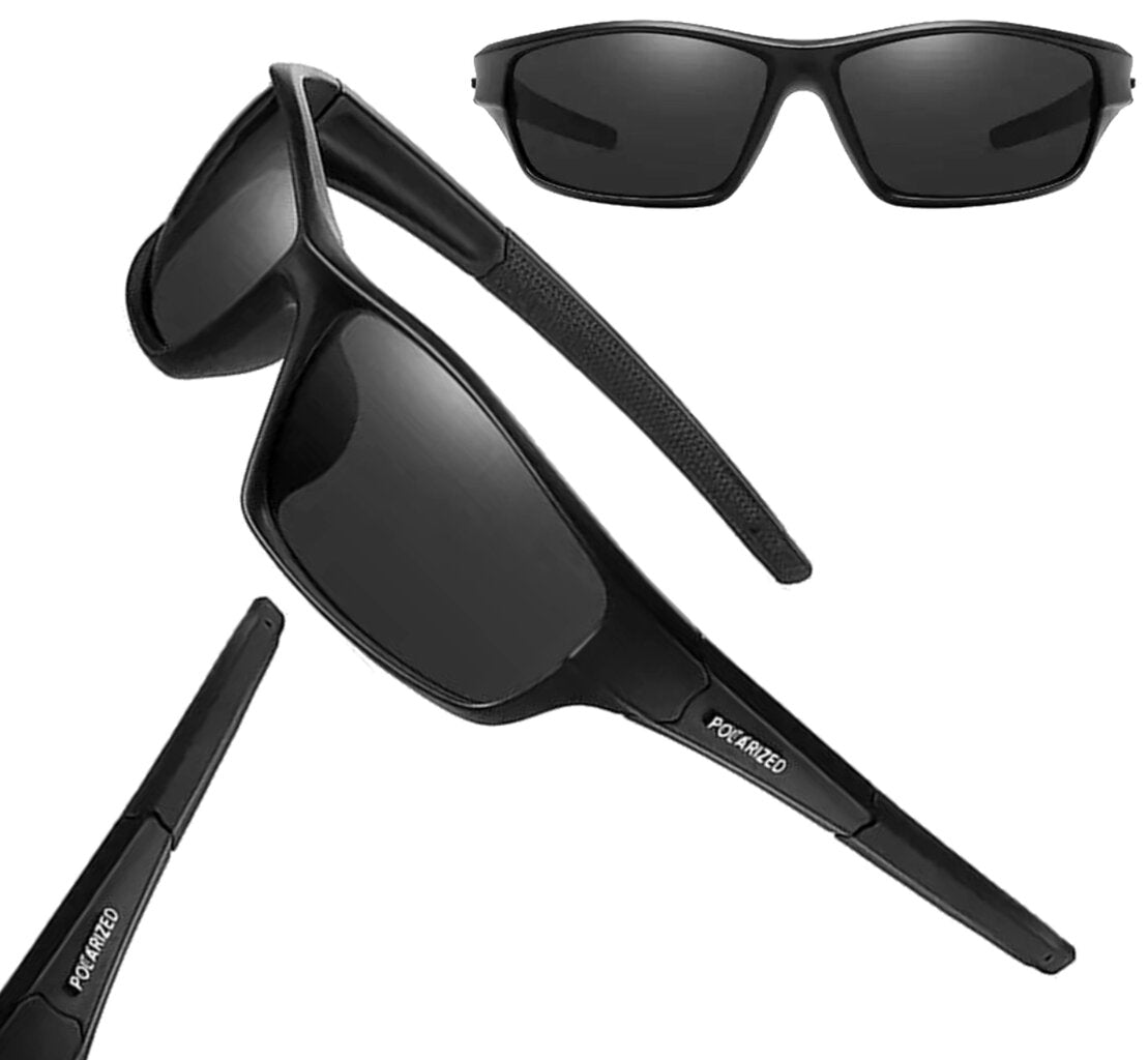 Polarizētas sporta saulesbrilles vīriešiem H25 melnas
