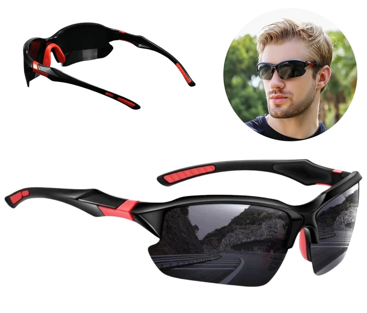 Polarizētas sporta saulesbrilles vīriešiem T16