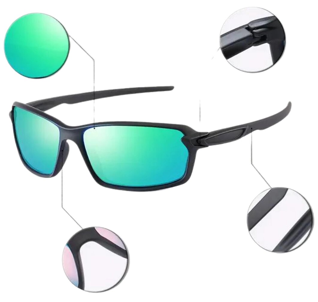 Polarizētas sporta saulesbrilles vīriešiem T33 zaļas