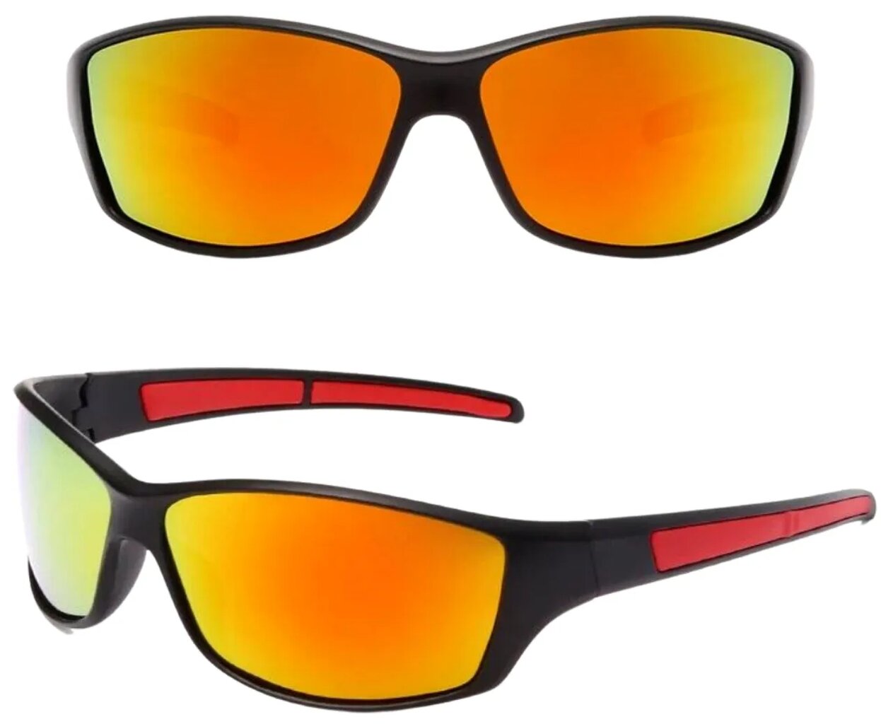 Polarizētas sporta saulesbrilles vīriešiem T40 sarkanas