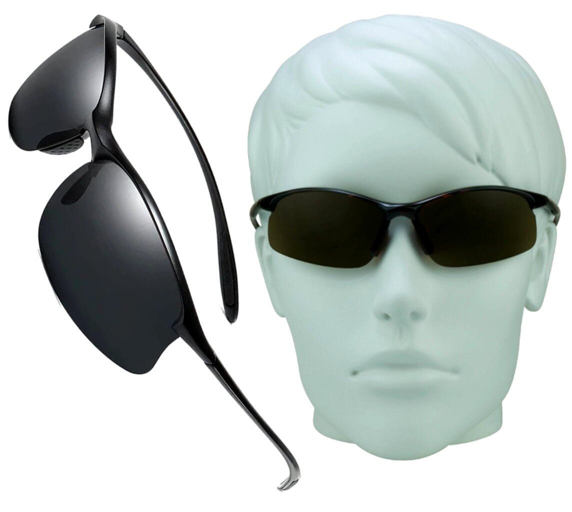 Polarizētas sporta saulesbrilles vīriešiem V90 melnas