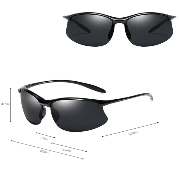 Polarizētas sporta saulesbrilles vīriešiem V90 melnas