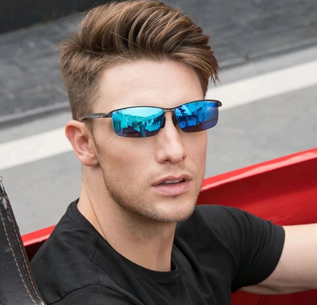 Polarizētas sporta saulesbrilles vīriešiem V90 zilas