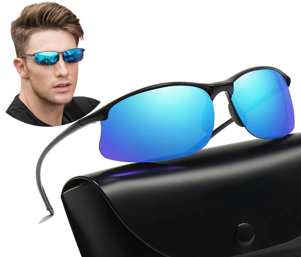 Polarizētas sporta saulesbrilles vīriešiem V90 zilas