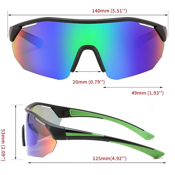 Polarizētas sporta brilles vīriešiem B58, zaļas