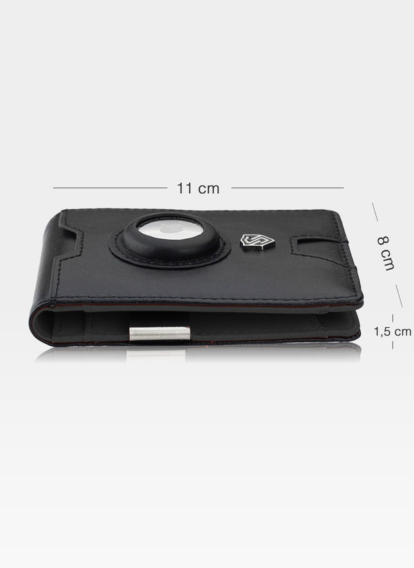 Vīriešu ādas maks Stevens Airtag BLK S187
