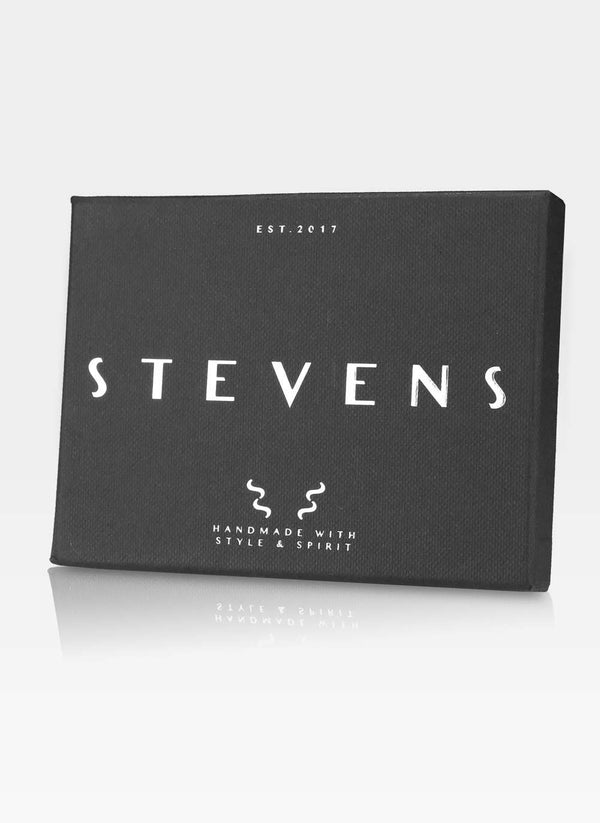 Vīriešu ādas maks Stevens Airtag BLK/BRN S186
