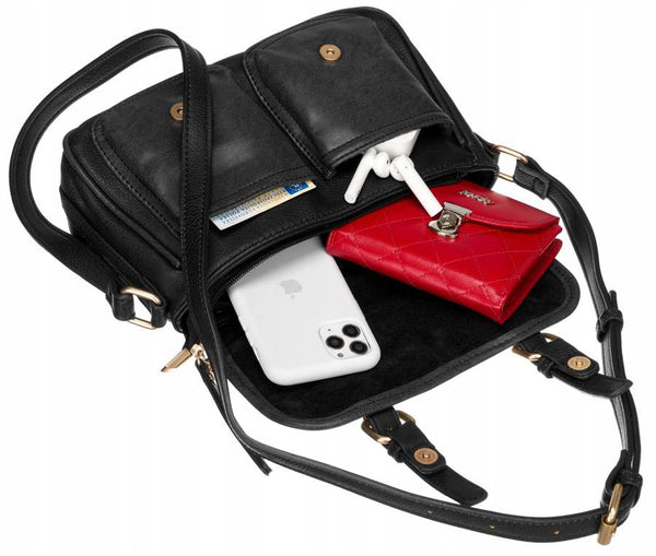 Sieviešu rokassomiņa LuluCastagnette DHOL melna R257