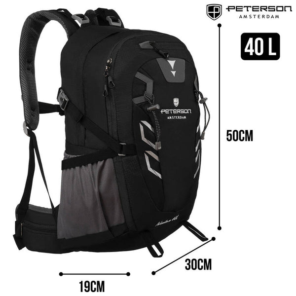 Ietilpīga mugursoma Peterson S2, melna