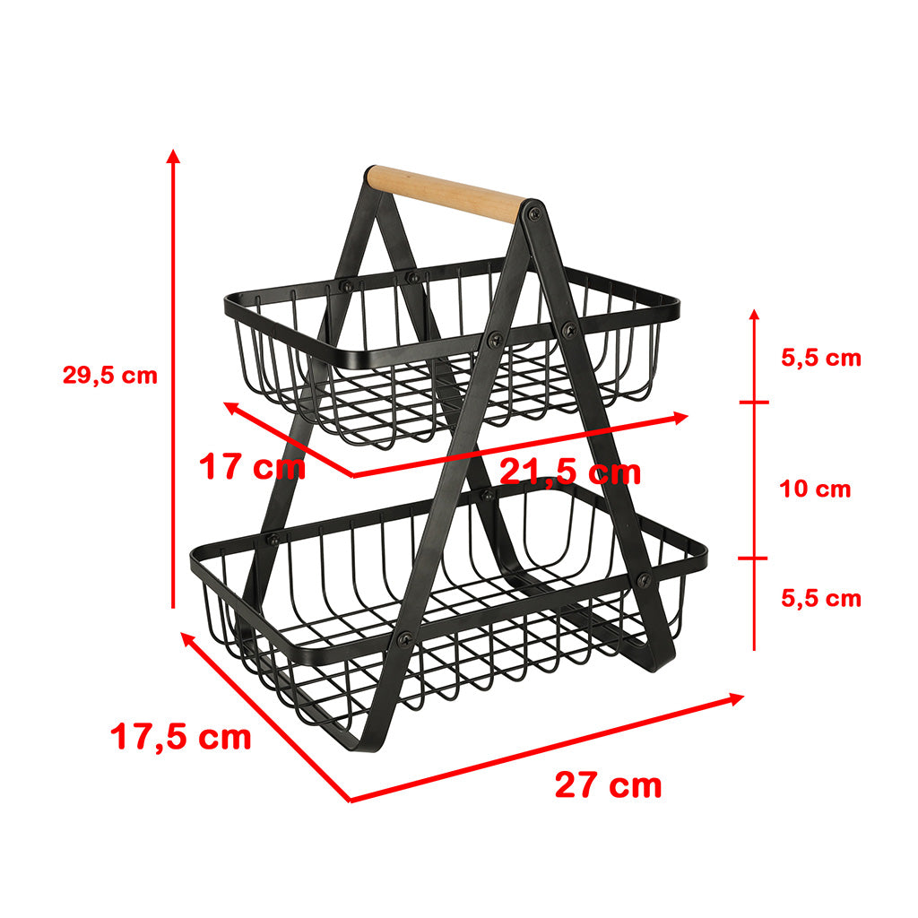 Augļu bļoda R46, melna
