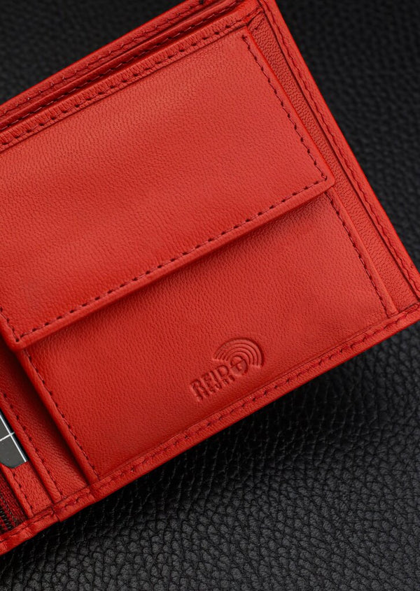 Vīriešu īstas ādas maks Stevens Z02/BR-325-R, RFID aizsardzība 