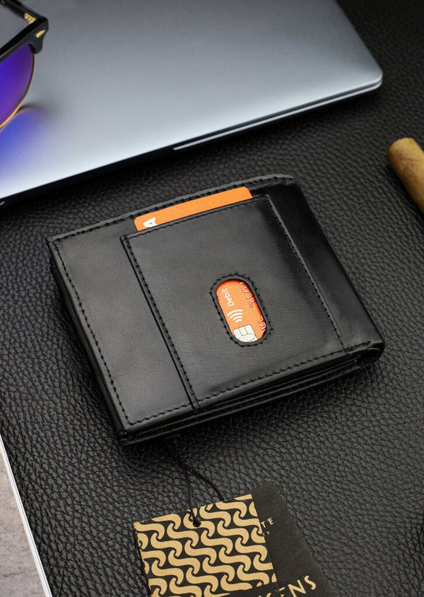 Vīriešu īstas ādas maks Stevens Z05-325-R, RFID aizsardzība 