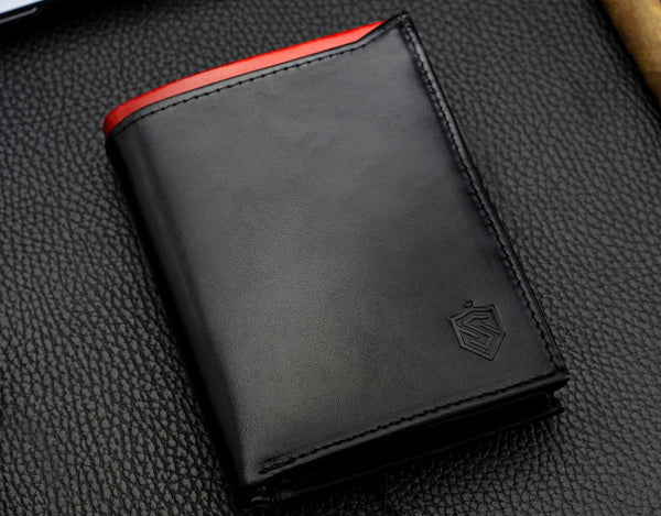 Vīriešu īstas ādas maks Stevens Z06-326-R, RFID aizsardzība 