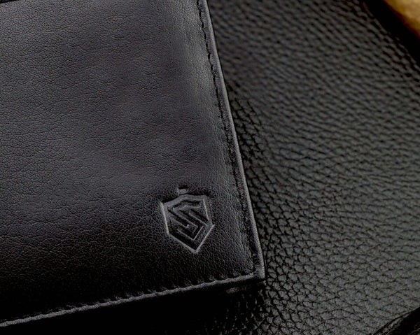Vīriešu īstas ādas maks Stevens Z06-8888-R, RFID aizsardzība 