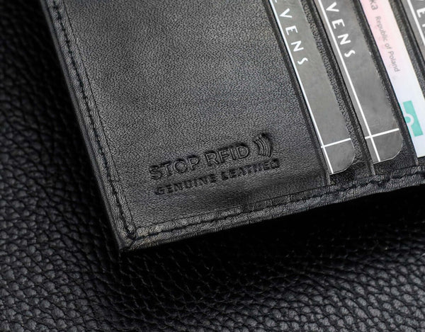 Vīriešu īstas ādas maks Stevens Z06-8888-R, RFID aizsardzība 