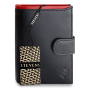 Vīriešu īstas ādas maks Stevens Z06, melns S512