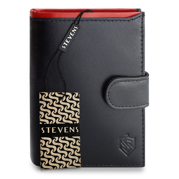 Vīriešu īstas ādas maks Stevens Z06, melns S512