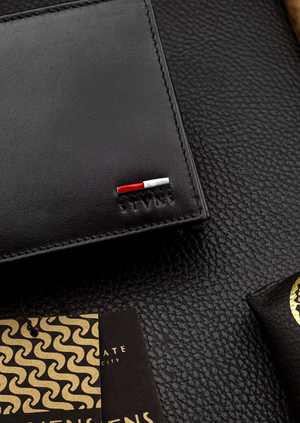 Vīriešu īstas ādas maks Stevens Z07-325-R, RFID aizsardzība 