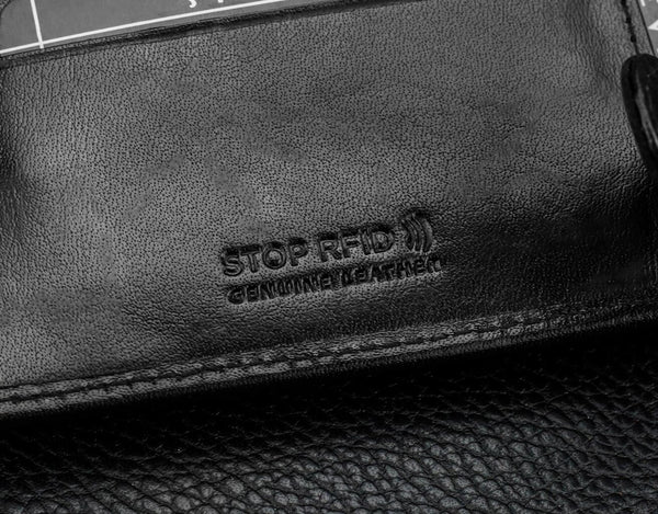 Vīriešu īstas ādas maks Stevens Z07-325-R, RFID aizsardzība 