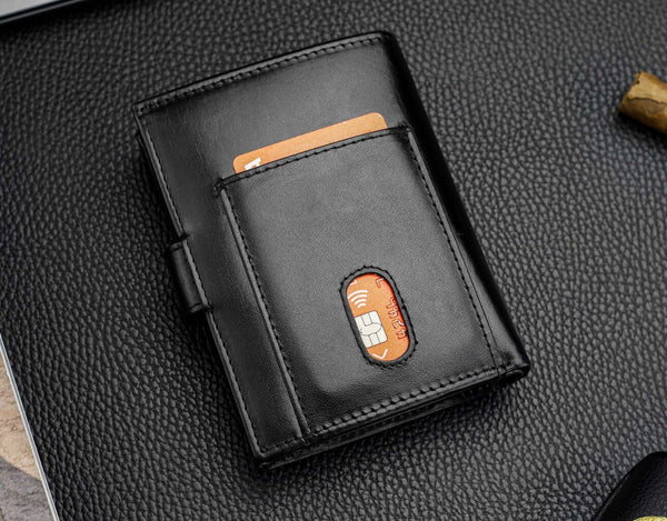 Vīriešu īstas ādas maks Stevens Z07-326A-R, RFID aizsardzība 