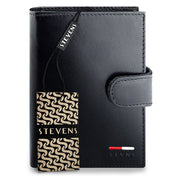 Vīriešu īstas ādas maks Stevens Z07-326A-R, RFID aizsardzība 