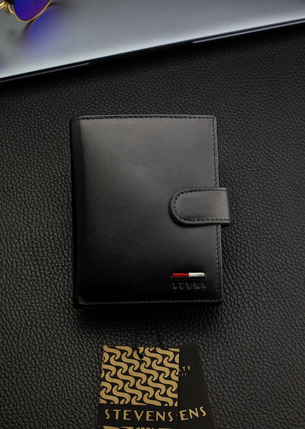 Vīriešu īstas ādas maks Stevens Z07-326A-R, RFID aizsardzība 