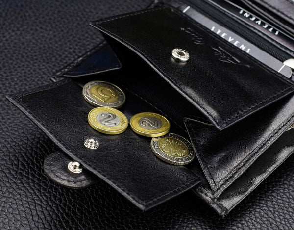 Vīriešu īstas ādas maks Stevens Z07-326A-R, RFID aizsardzība 
