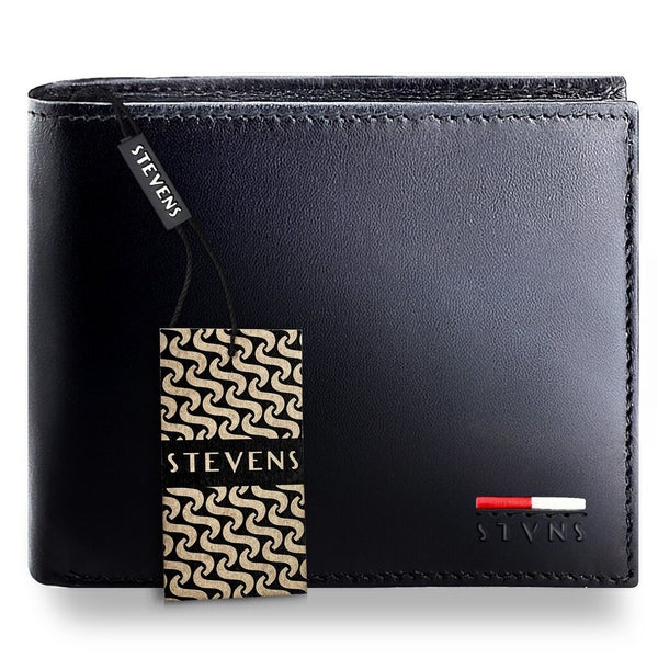 Vīriešu īstas ādas maks Stevens Z07-8888-R, RFID aizsardzība 