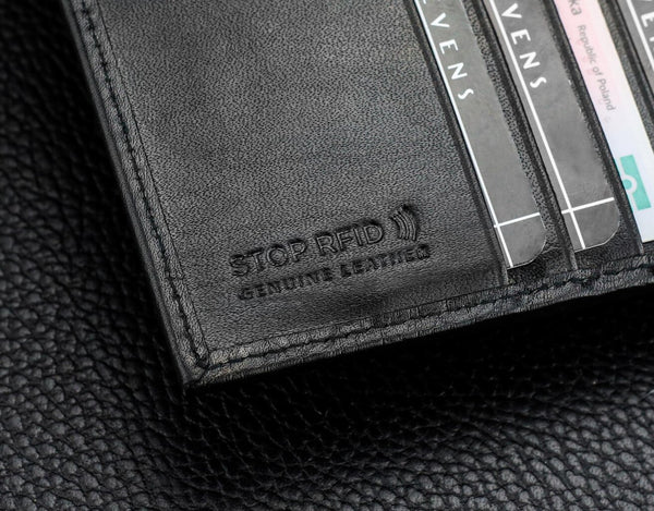 Vīriešu īstas ādas maks Stevens Z07-8888A-R, RFID aizsardzība 