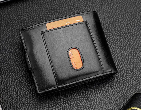 Vīriešu īstas ādas maks Stevens Z07-8888A-R, RFID aizsardzība 