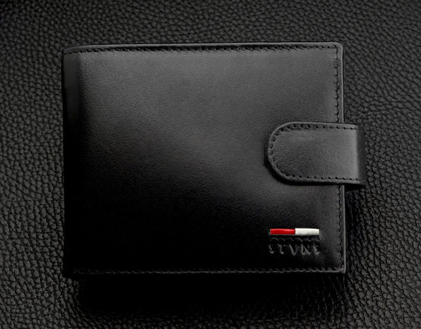 Vīriešu īstas ādas maks Stevens Z07-8888A-R, RFID aizsardzība 