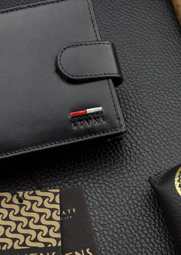 Vīriešu īstas ādas maks Stevens Z07-8888A-R, RFID aizsardzība 