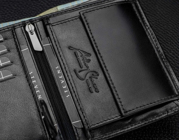 Vīriešu īstas ādas maks Stevens Z08-326-R, RFID aizsardzība 